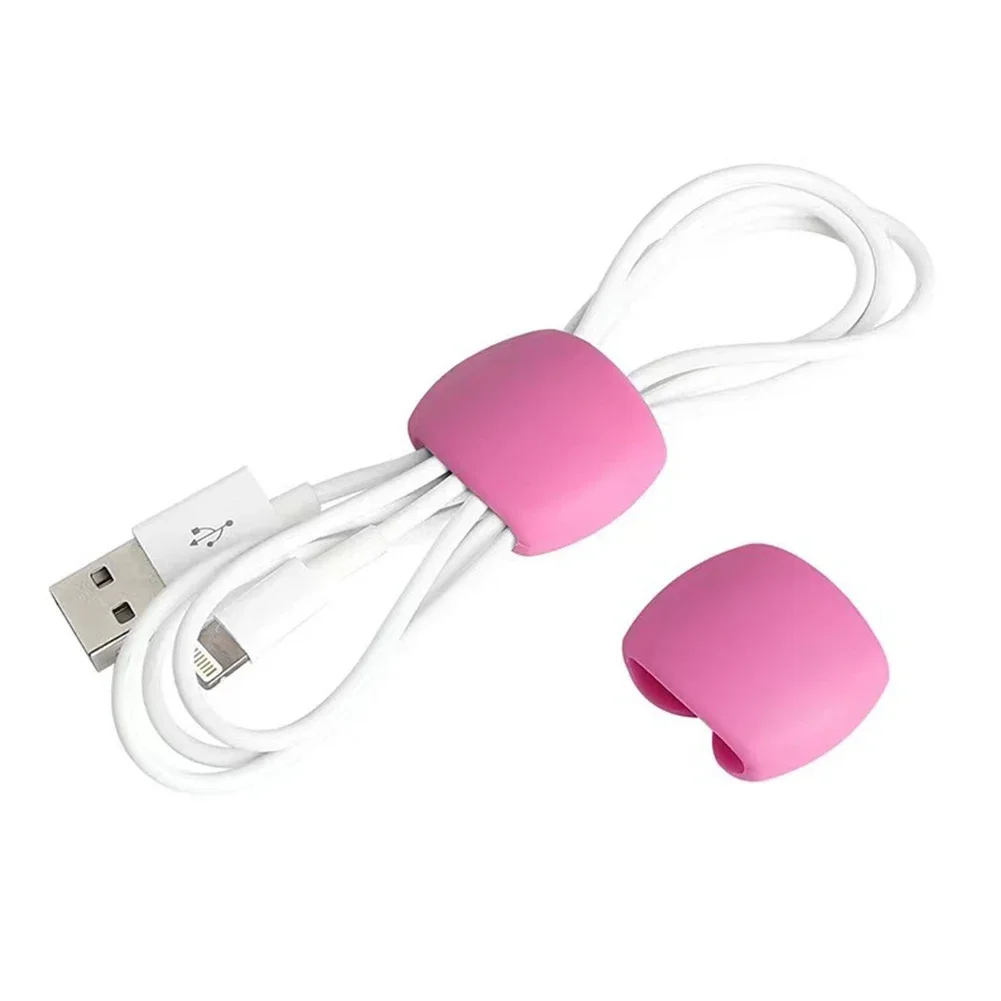 10pcs Cable Manager Clips Silicone Wire Cord Protector Cable Winder Organizer Clips Headphone Organizer Supplies cable organizer cable protector cable clip