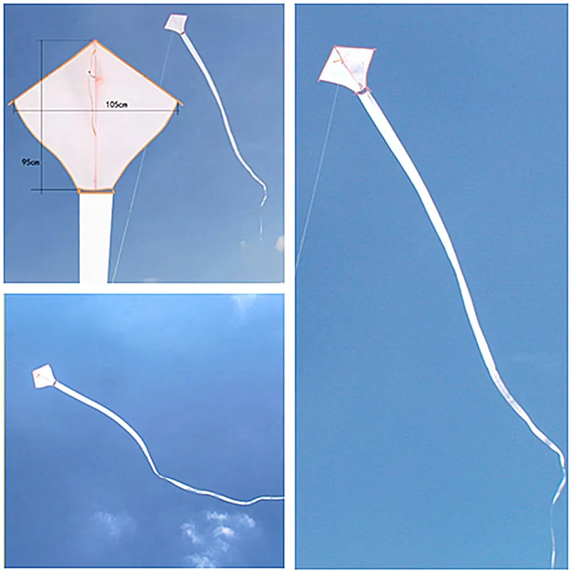 

free shipping 15 m white snake long tail kite diy blank kite colorful flying kites outdoor play windsock inflatable toys stunt