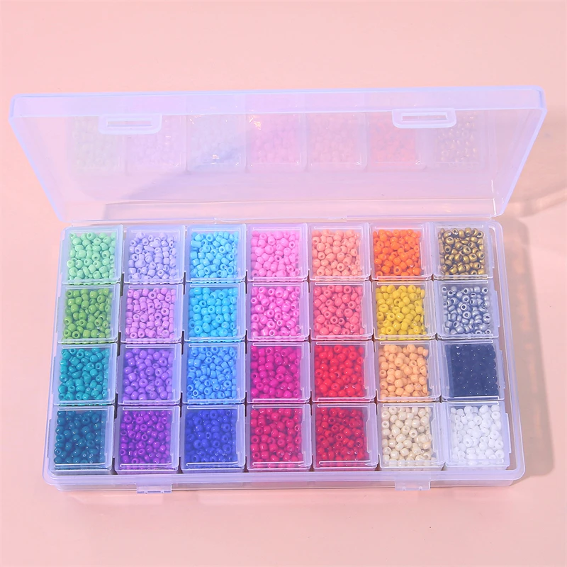 3mm Super Excellent Solid Color Paint Glass Rice Beads Diy Material Handmade Bracelet Beaded Ring Jewelry Accessories