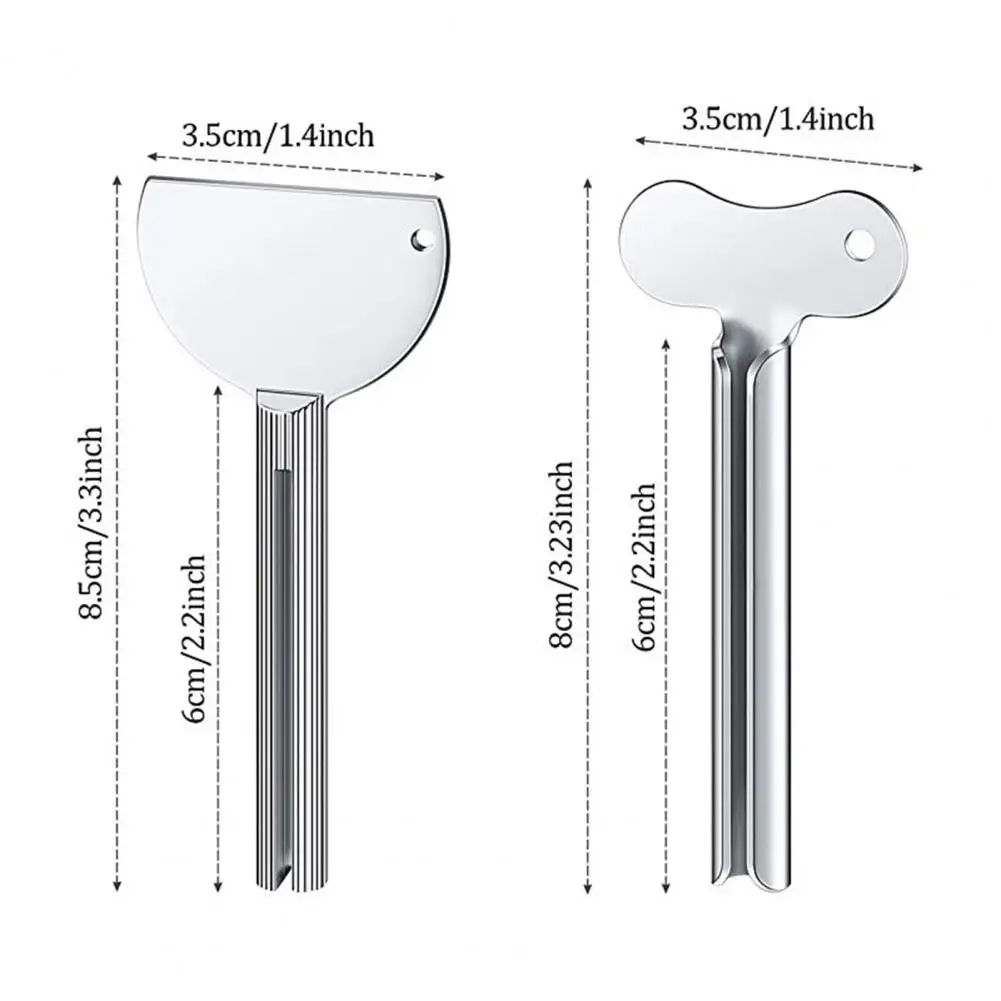 스테인레스 스틸 튜브 압착기 2개 세트, 스테인레스 스틸 치약 압착기 세트, 금속 화장품 튜브 롤러, 효율적인 페인트/크림 압착기