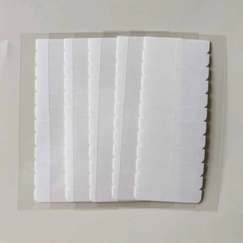 5 Sheets 60pcs Hair Tape Adhesive Glue 4cm*0.8cm Double Side Tape Waterproof For Lace Wig Hair Extension Tool