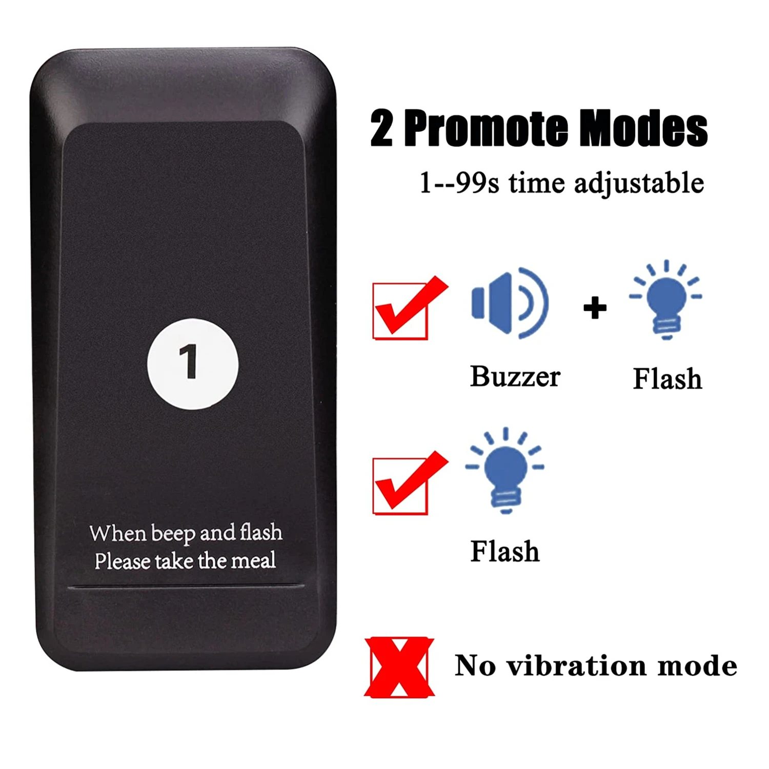 Restaurant Coasters Wireless Pager Buzzer Bell Calling System Coffe Coffee Fast Food Pagers Order Receiver(no vibration) wireless calling system