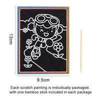 10pcs Children Scratch Painting Colorful Drawing Toys DIY Paper Cartoon Art Supplies Handmade Graffiti Kid Birthday Gifts TMZ 2