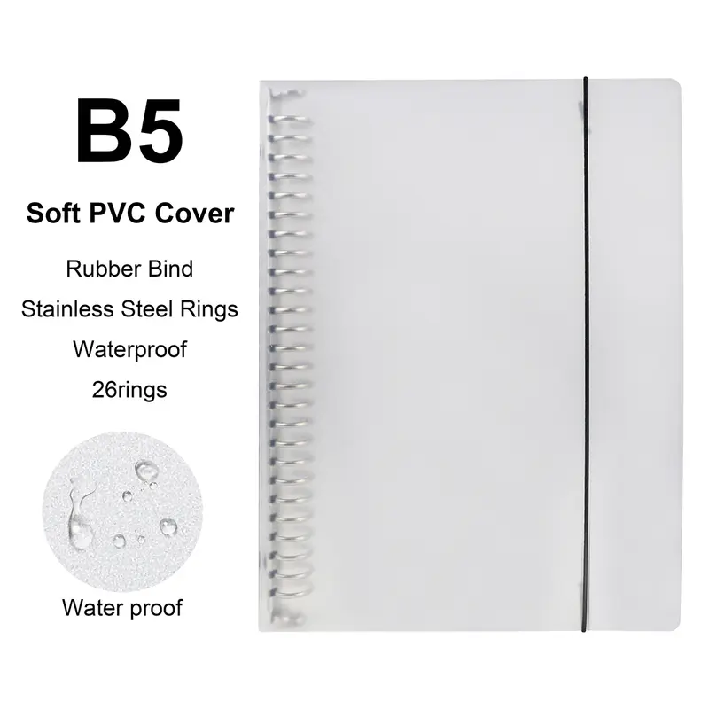 A4/B5/A5 Loose Leaf Refill Binder Notebook Blank/Line/Grid/Cornell Replacable Metal Ring Office&School Supplies Stationery - Image 33