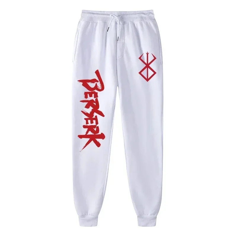 2024 Anime Berserker Print Versatile Sports Pants Men's Sports Jogging Pants Spring and Autumn Casual Fleece Fashion Pants S-3XL 3