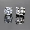 Ice Out Fake Earrings For Men Women Strong Magnet Magnetic Stainless Steel Non Piercing Hip Hop Rock Fashion Jewelry Accessories 4