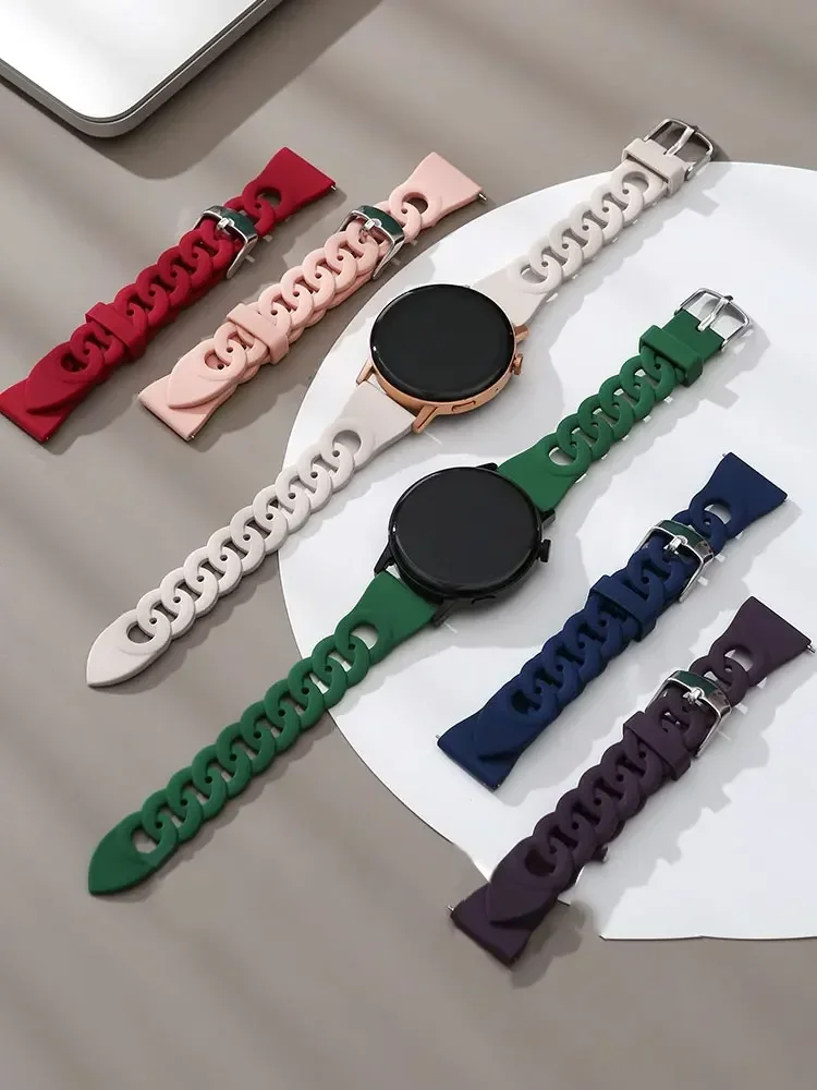 Sport Silicone Watch Band, 20mm/22mm, Universal Fit