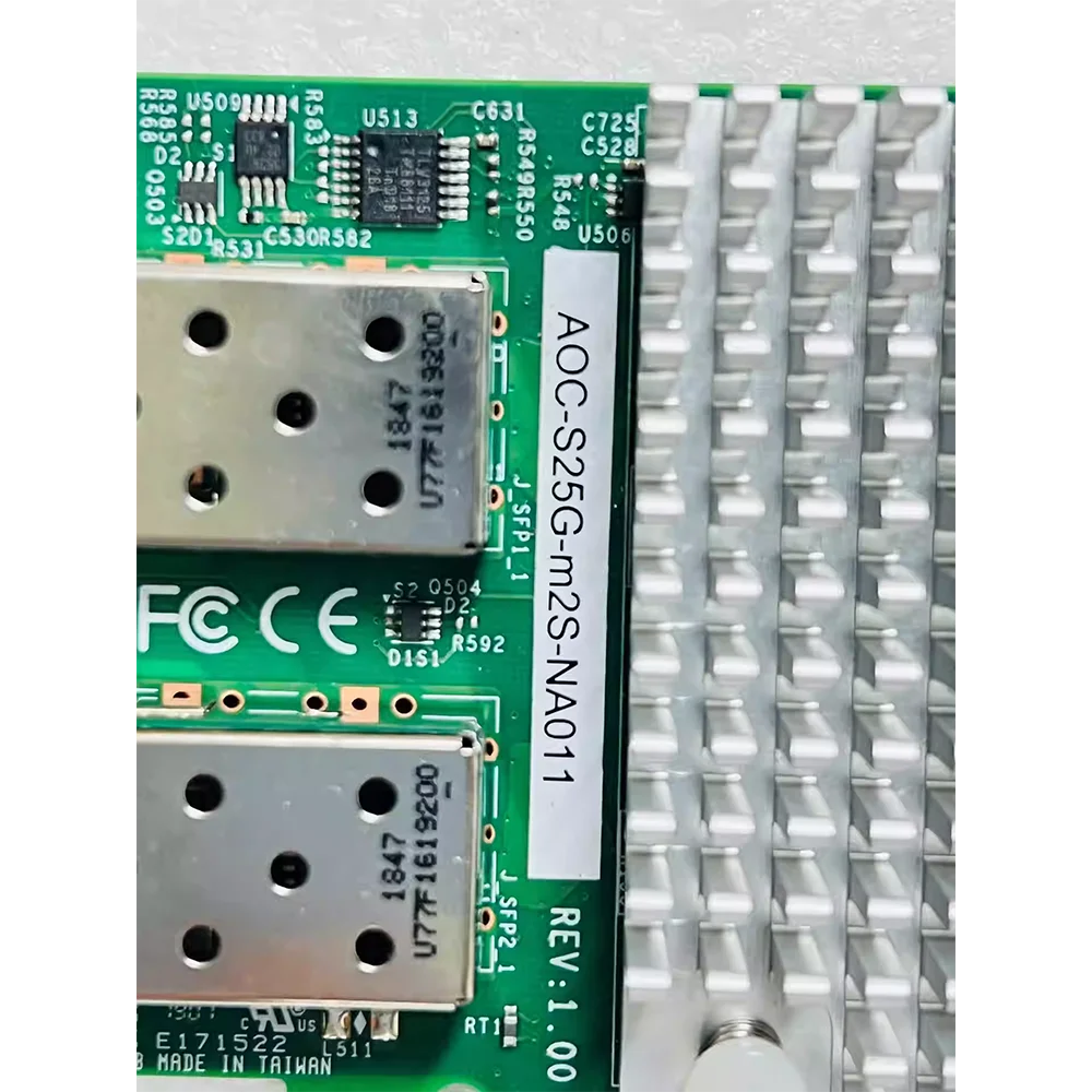듀얼 전기 포트가 있는 Supermicro cx-4 기가비트 네트워크 카드용 25g SFP + Mellanox AOC-S25G-M2S-NA011 AOC-S25G-M2S