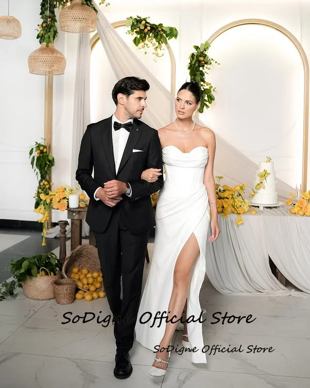 SoDigne Satin Mermaid Wedding Dress Sweetheart Sleeveless Bride Dresses 2025 Simple Bridal Gowns vestidos de novia Customized 14 Sf57e57ea805a4b2abcd12449cd7adfadG