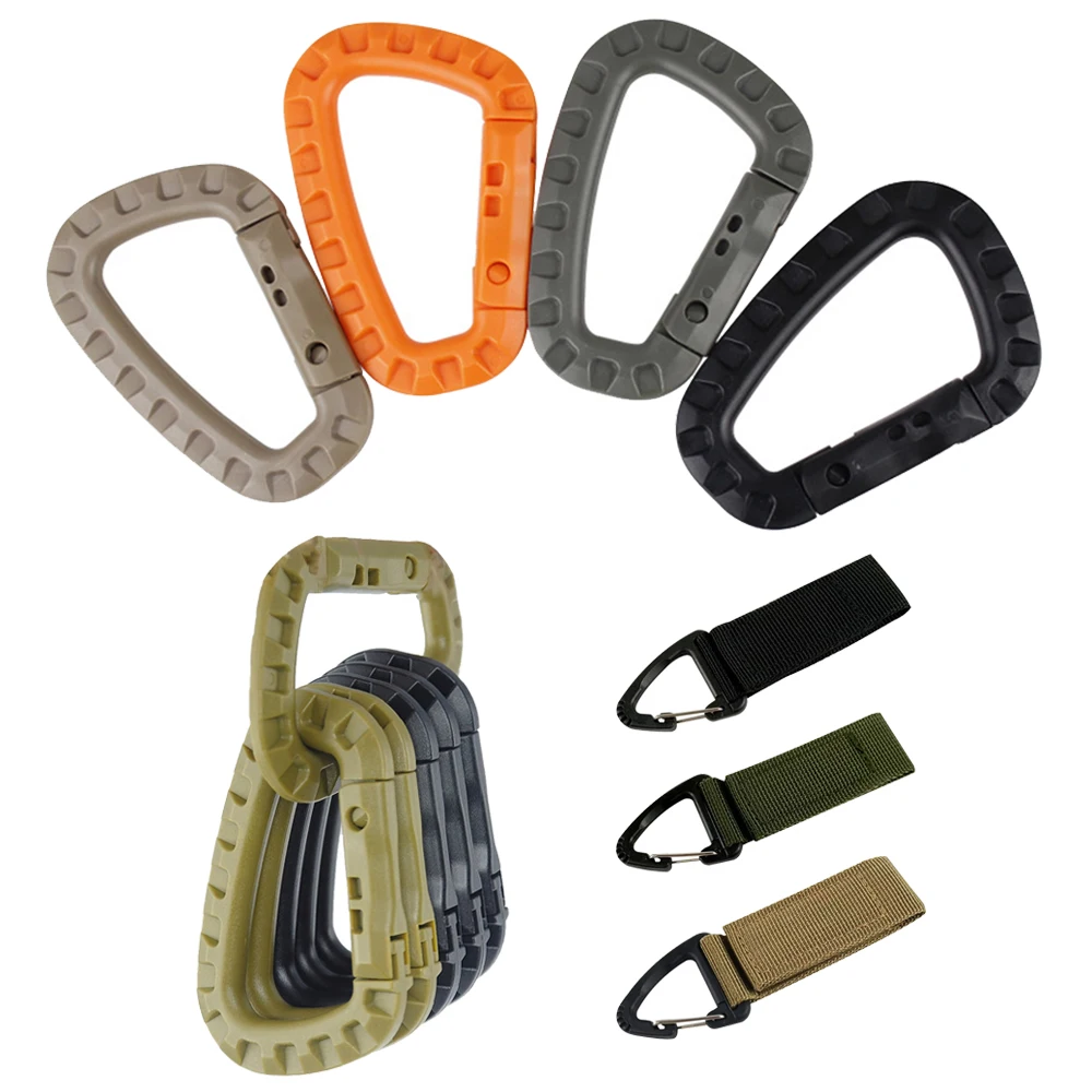 

Outdoor EDC Gear Multi Tool Tactical Keychain Snap Hook D-Ring Buckle Carabiner Clasp Clip Hiking Accessories Camping Equipment