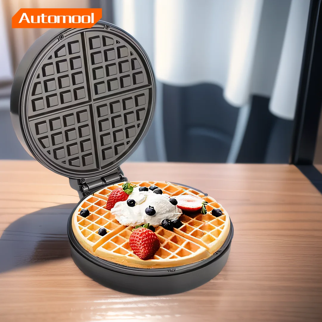 Produttore All'Ingrosso Di Piastre Antiaderenti Per Torte Elettriche Per Uova Rotonde Mini Waffle Maker