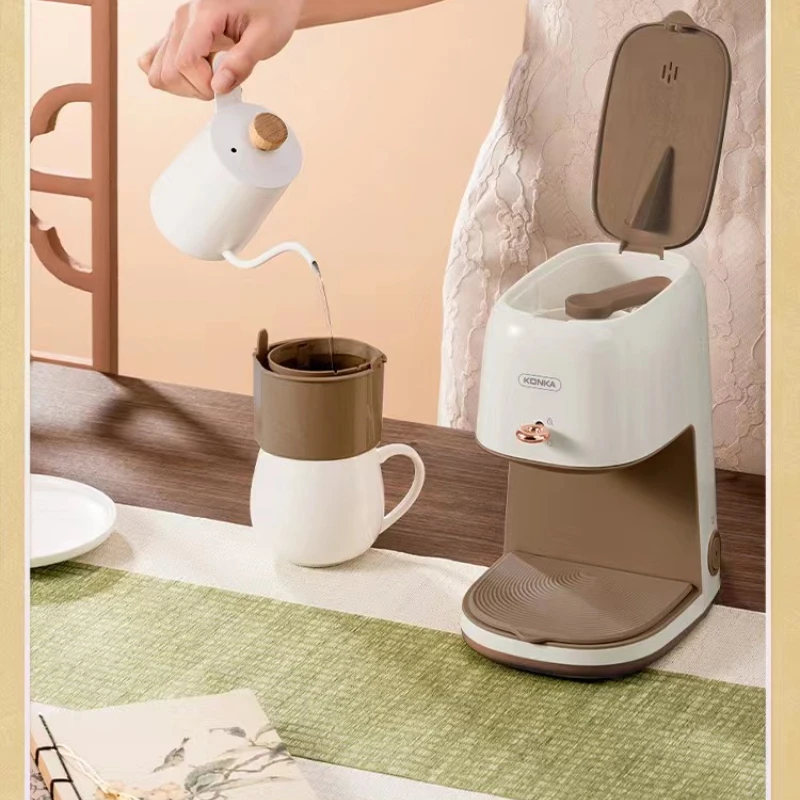 Coffee Machine Household Small Mini Automatic All-in-One American Drip Type Office Boiled Teapot Extraction Minimalism 3