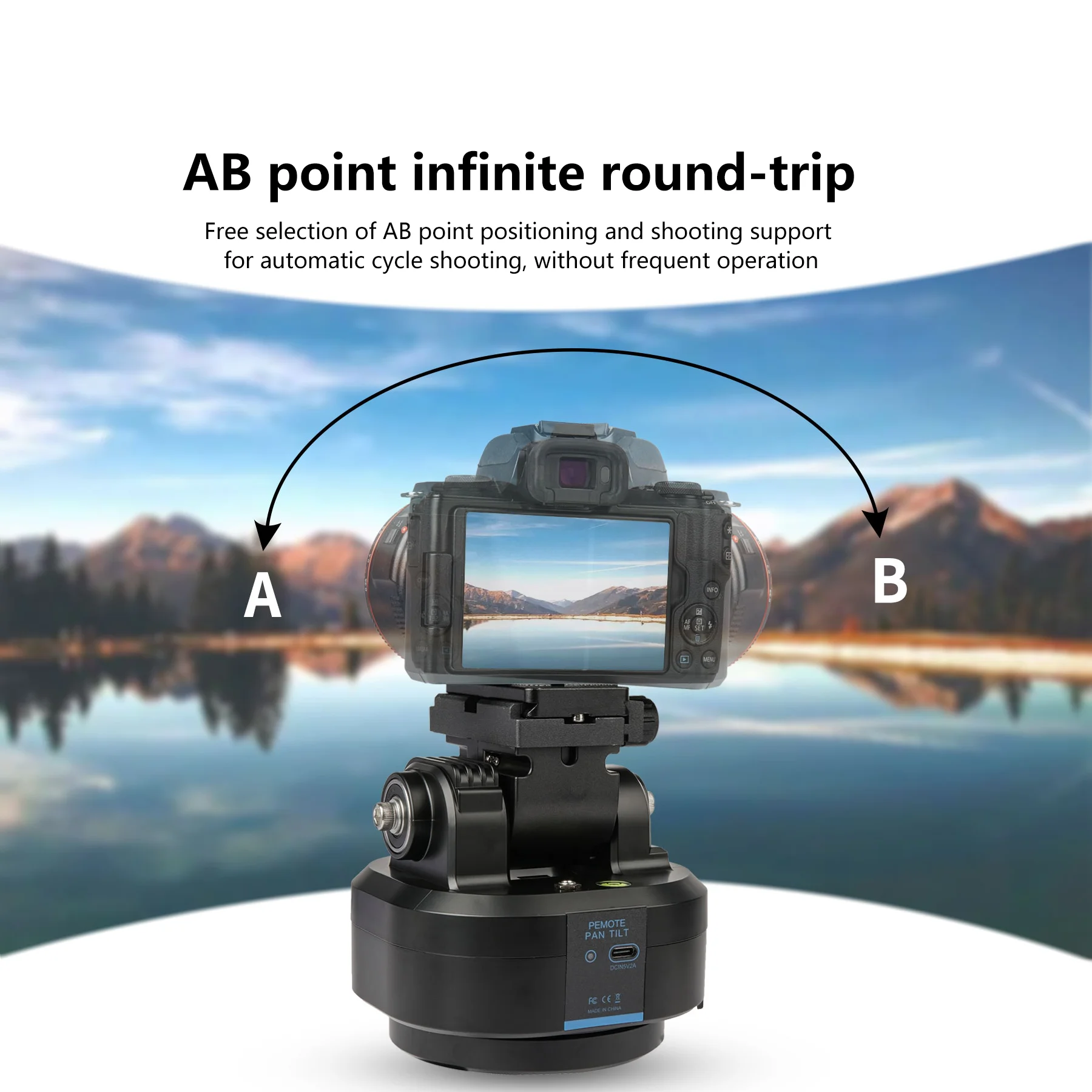 thumbnail interactive-video image 1 of YT-1200 Motorized Pan-Tilt Panoramic Head With Remote – For Camera, Smartphone, Camcorder 1 of 6