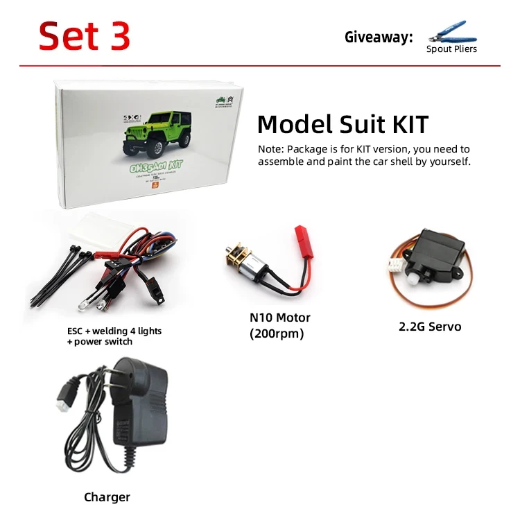 アオアシ1〜35 Orlandoo Hunter OH35A01 KIT Model 1/35 Remote Control Climbing SUV