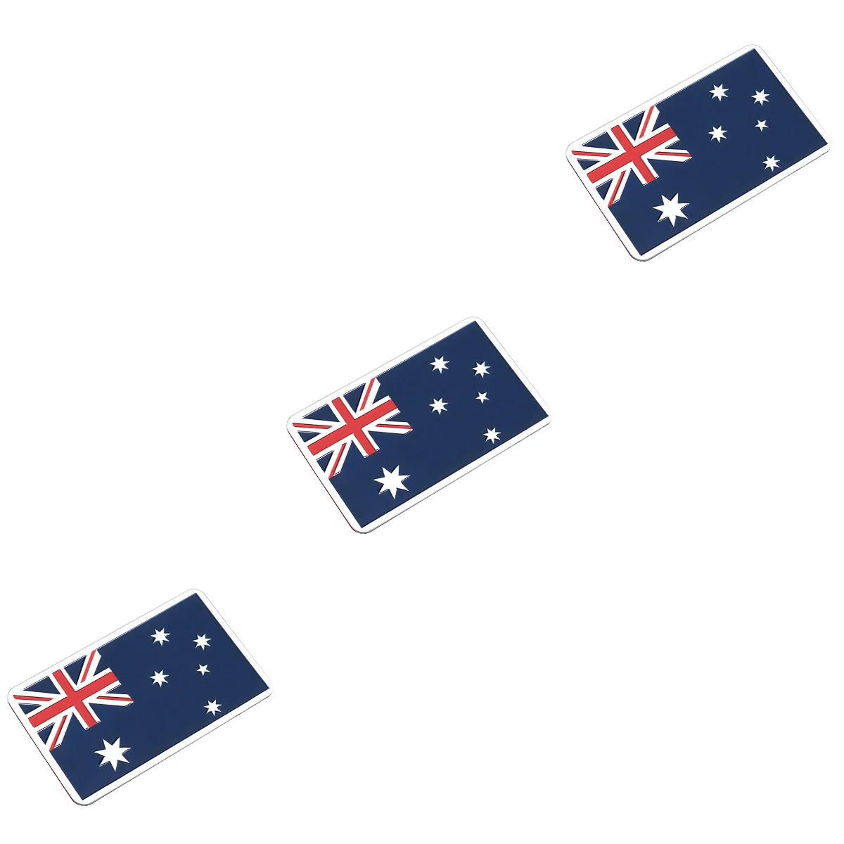 

3pcs Australia Car Sticker National Flag Bumper Badge Decal Car Body Decoration (Rectangular)