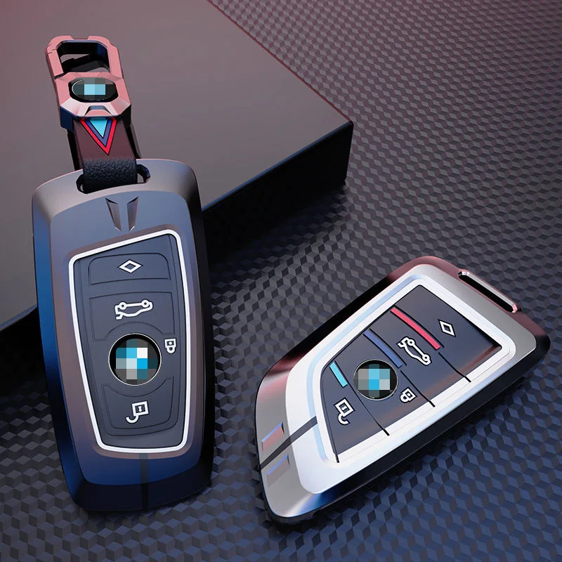 Zinc Alloy Car Key Case Remote Cover Carbon Fibre For Bmw F30 E90 F10