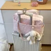 Casual Underarm Bag Travel Luggage Bag Korean Style Solid Color Mommy Bag Tote Bag Heart Travel Storage Bag Women