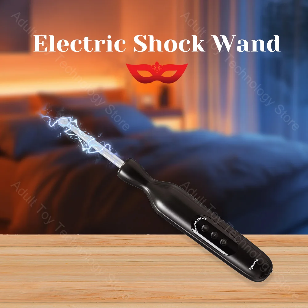 Ultimate Pleasure Training Stick, Electric Shock Wand, Clitoris Nipples Electro Stimulator, BDSM Pulse Sex Toys, Adult Sex Game