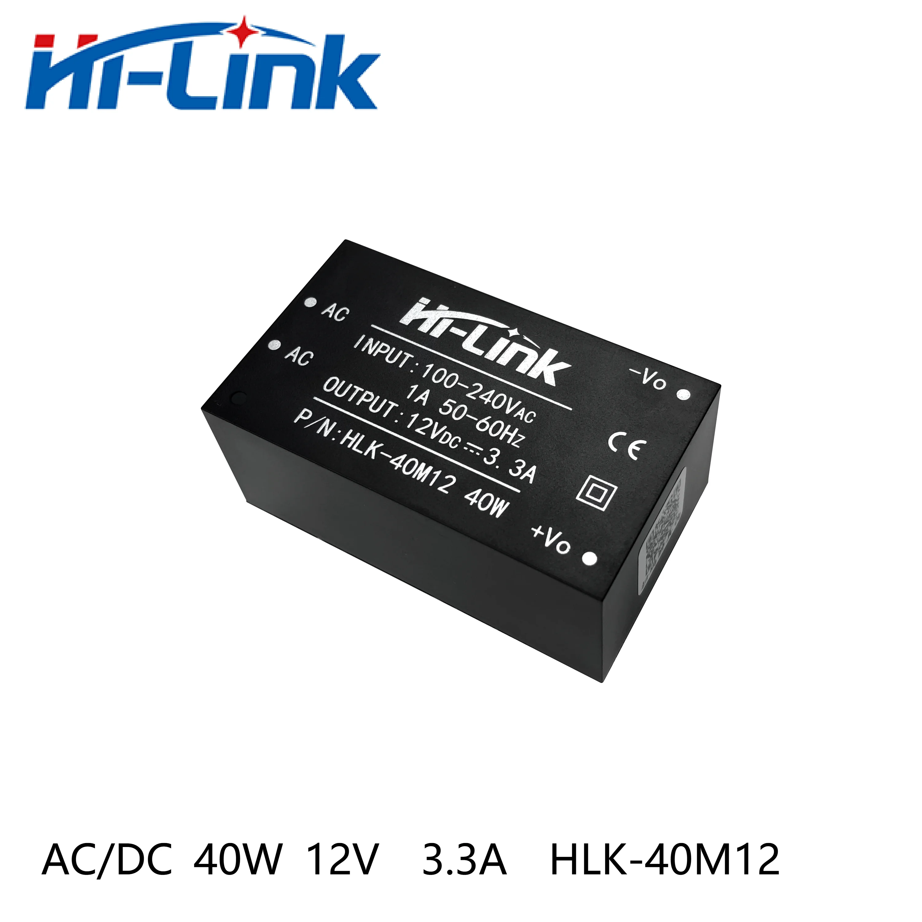 Hi-Link HLK-40M12 Mini Size High Efficiency Safety Isolation 12V 40W 3.3A Output AC/DC Power Transformer