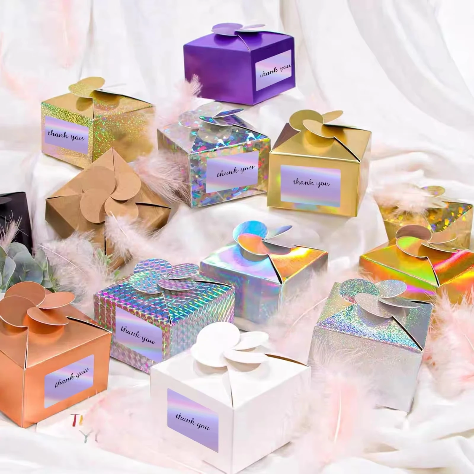 1/3롤 40x30mm 프리미엄 퍼플 레이저 감열 라벨: 방수, 내구성 있는 접착제, 소매 포장용