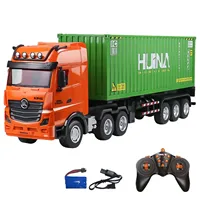HUINA Plastic 1317 1/18 Scale 2.4G RC Tractor Car Container Trailer Truck with Battery 9CH Assembled Radio Remote Control Cars 2