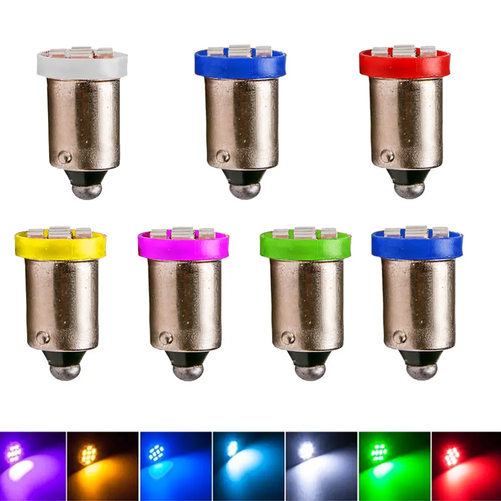 10Pcs luci interne per auto sorgente lampada di parcheggio lampada di segnalazione DC 12V BA9S T4W 8SMD 3020 lampadine a Led 1206 accessori per luci auto - Image 2