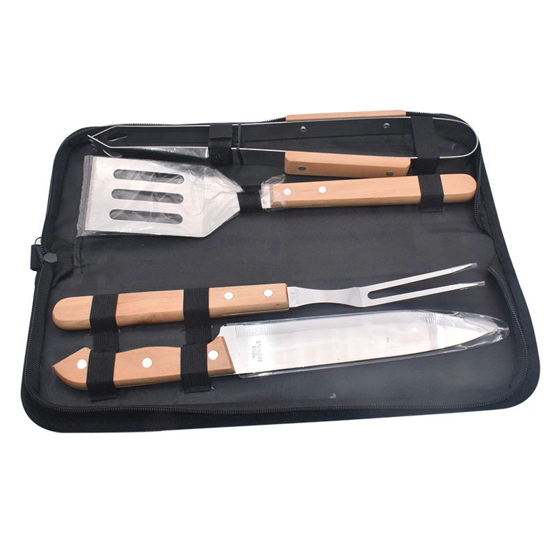 

4 шт./компл. вилка для барбекю из нержавеющей стали щипцы шампур для жарки и барбекю гриль инструмент шпатель обжарки Лопата щипцы набор посуды