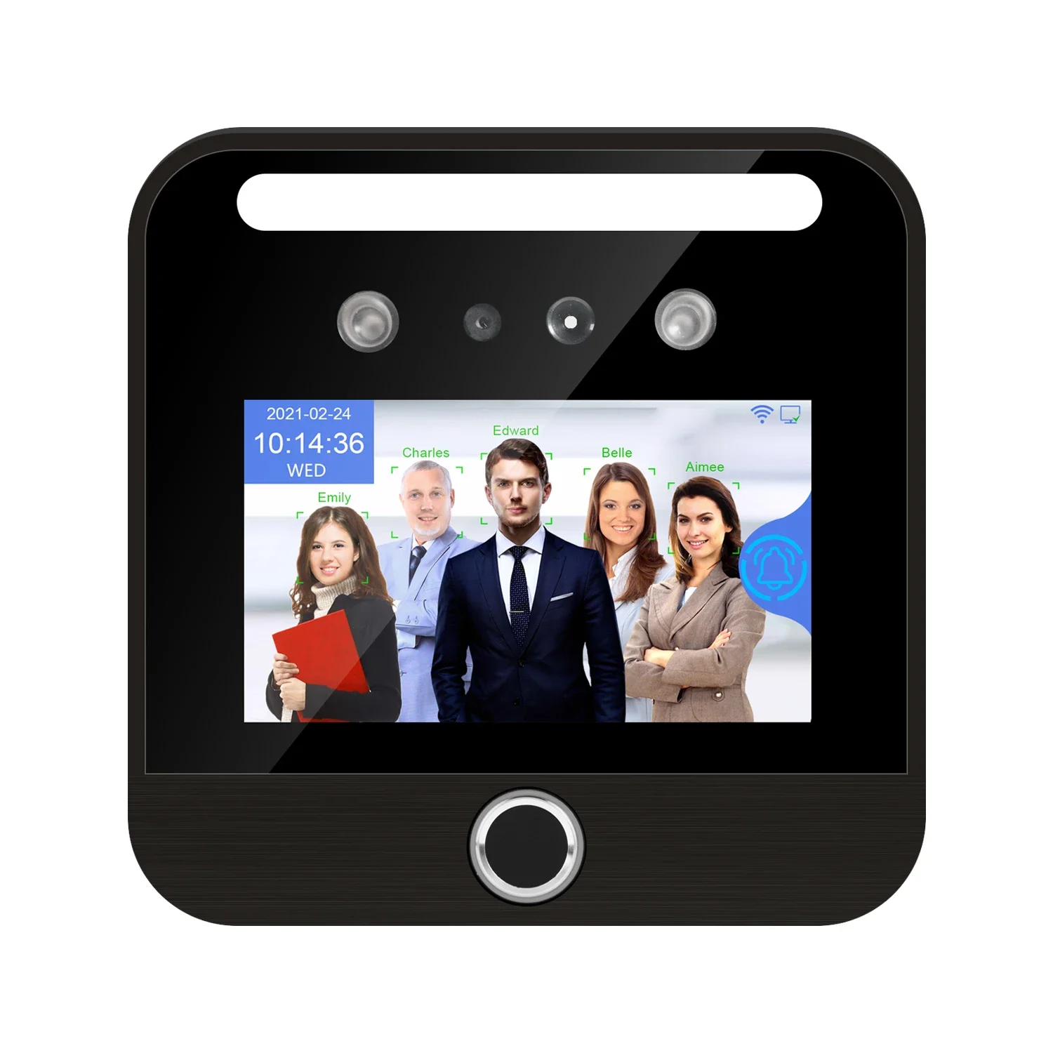 

Large Capacity Face Fingerprint QR Code Card Recognition Time and Attendance Machine Access Control