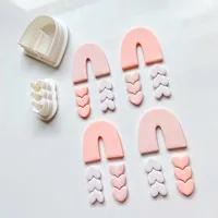 Soft Pottery Polymer Clay Cutter Geometric Figure Mold for DIY INS French Earrings Jewelry Making Embossing Modeling Tool - Image 4