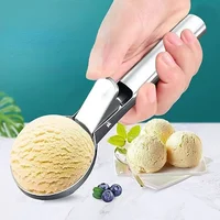 Multifunctional Ice Cream Scoops Stainless Steel Dual-Purpose Scoop Fruit Watermelon Spoon Ball Scoop Household Ice Cream Tools 1