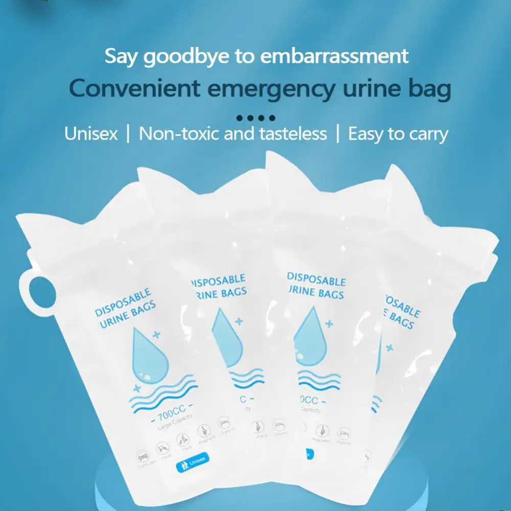 Mobile Toilets Mini Vomit Bags 700cc Urinal Toilet Bag Portable White Emergency Car Supplies Unisex Car Urine Bag Disposable