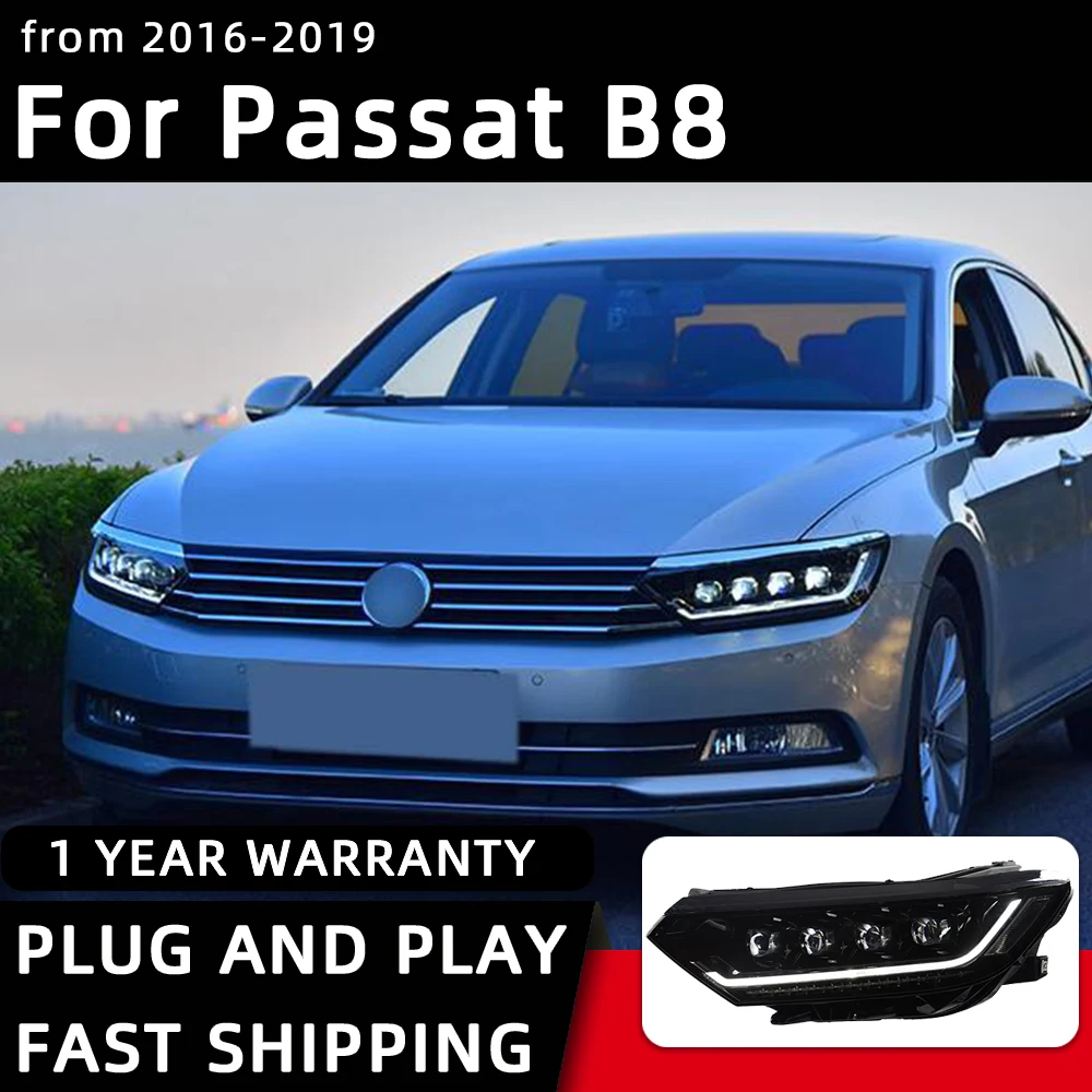 

Headlight For VW Passat B8 LED Headlights 2016-2019 Head Lamp Car Styling DRL Signal Projector Lens Automotive Accessories