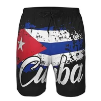 Cuban Flag 3d Print Cuba Swim Trunks Men Drawstring Quick Dry Street Beach Shorts Swimwear Bathing Suits Surf Board Shorts 2
