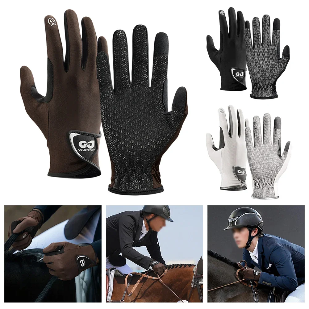 Horse Riding Gloves Breathable Lightweight For Men Women Equestrian Baseball Sports