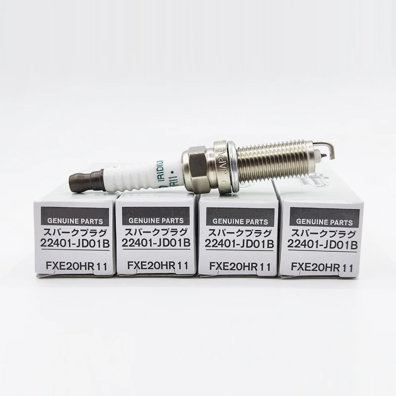 

4pcs 22401-JD01B Iridium Spark Plug For Nissan Qashqai Micra Note Sentra X-Trail Tiida Renault Laguna III 22401JD01B FXE20HR11