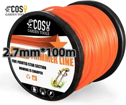 Premium Nylon Trimmer Line for Brush and Grass Cutting (2.7mm 100m)