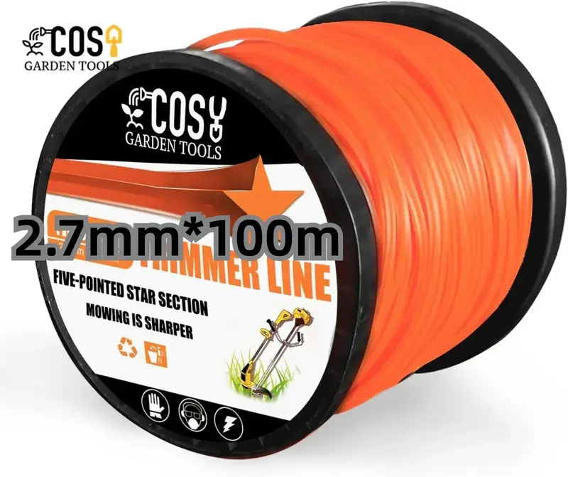 3.0mm/4.0mmBrush Cutter Sharp Rope Grass Mower Pentagram Nylon Mowing Trimmer Line Trimmer Head String Grass Trimmer Roll Line - Image 7