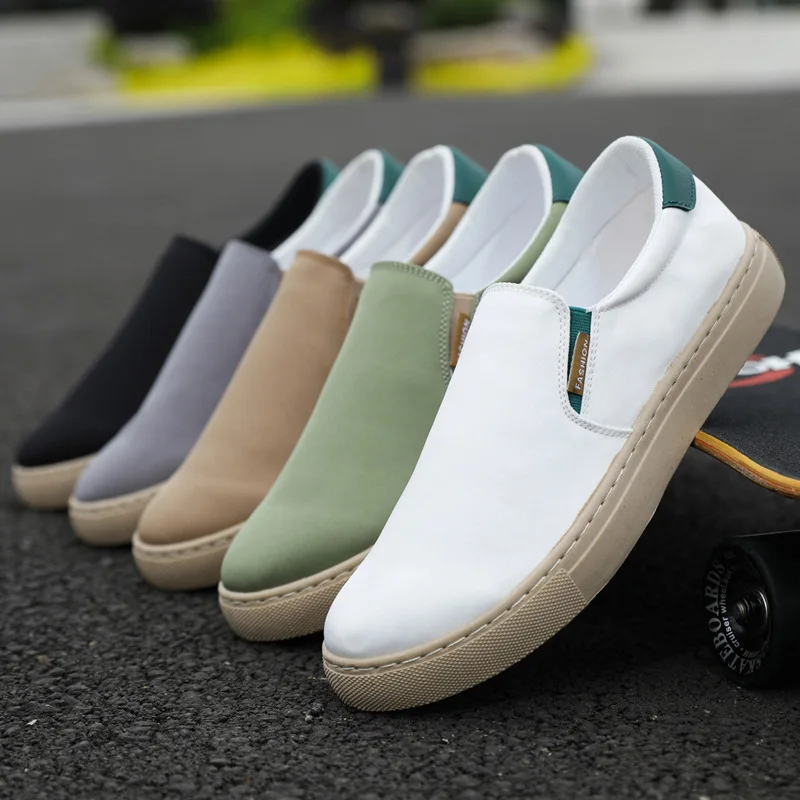 

Men 39 Casual Shoes Hot Sale Non-slip Canvas Shoes Fashion Man Sneaker Comfortable Flats Loafer Shoes Male Stylish Sneakers