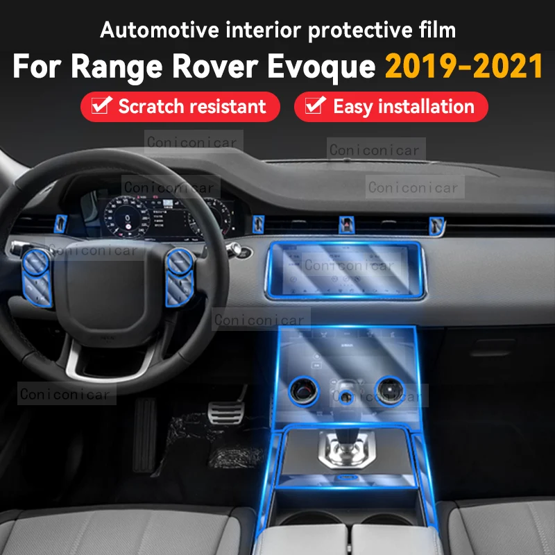 

For Range Rover Evoque 2019-2021 Car Interior Center Console Instrument Dashboard Protective Film Anti-scratch Accessories