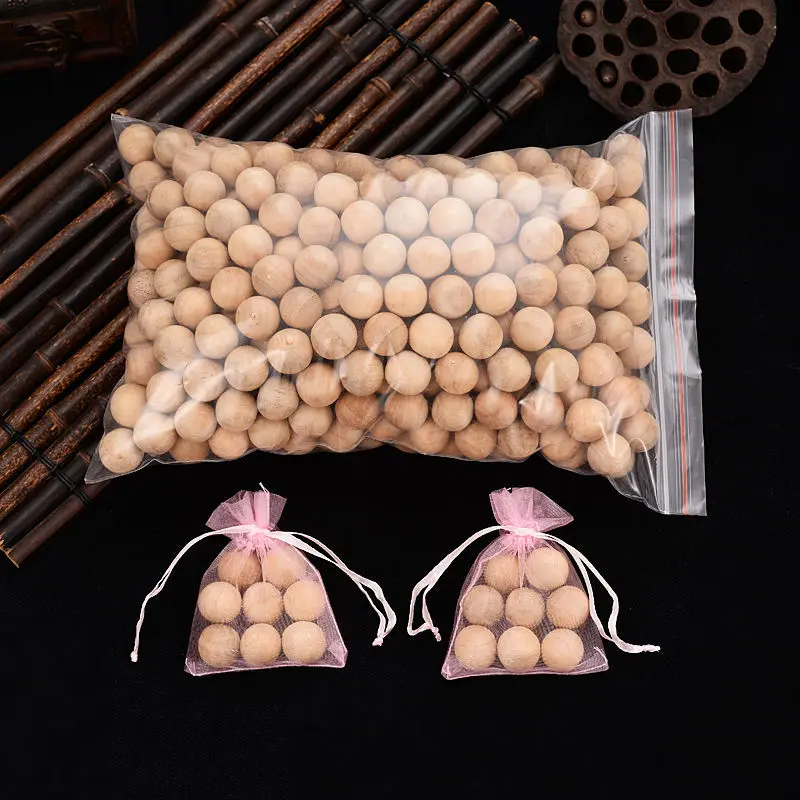 50Pcs Camphor Balls Natural Wood Insect Repellent For Wardrobe