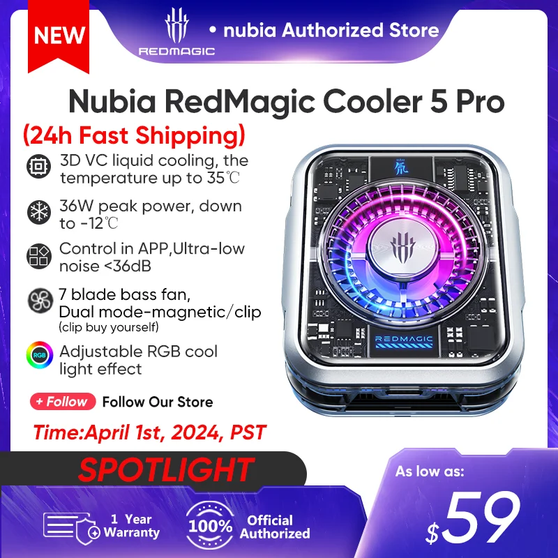 Nubia Redmagic Vc Liquid Cooler 5 Pro Magnetic Phone Cooler Per Red Magic 9 Pro Iphone 15 Pro Max Rog Phone 8 Ipad Tablet Cooler