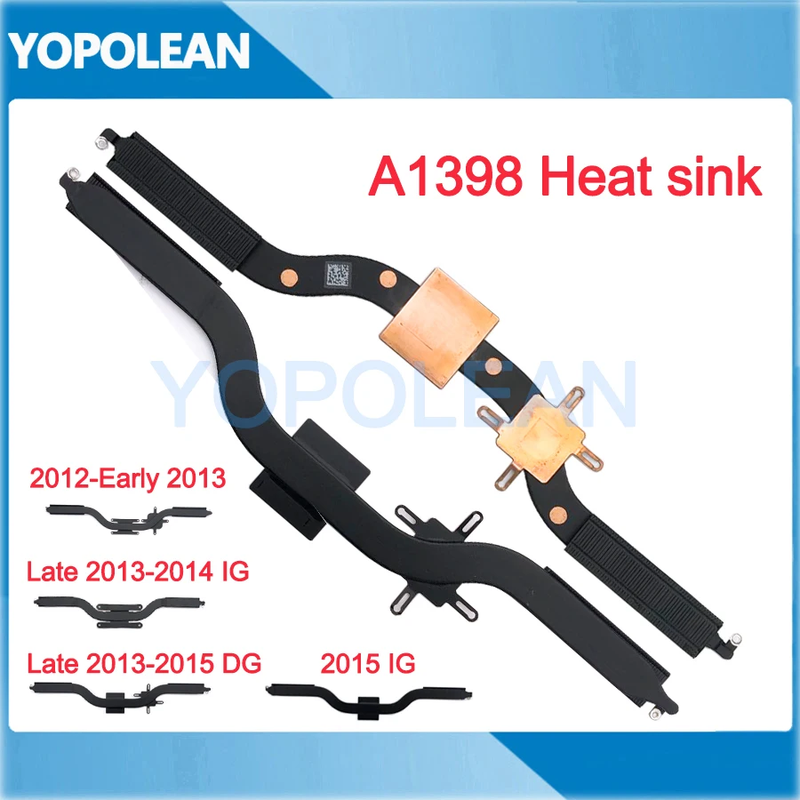 Tested A1398 Motherboard Heat Sink For Macbook Pro Retina 15" A1398 CPU Cooling Heatsink 2012