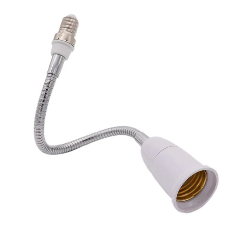 Universal E14 to E27 LED Light Bulb Adapter with Flexible Extension Holder