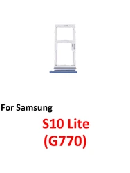 Universal SIM Card Tray Holder for Smartphones - Micro SD Chip Slot Housing (S10 Lite Blue)