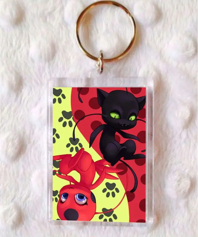 Key Ring Lady Bug and super-cat No. 13 | Канцтовары для офиса и дома