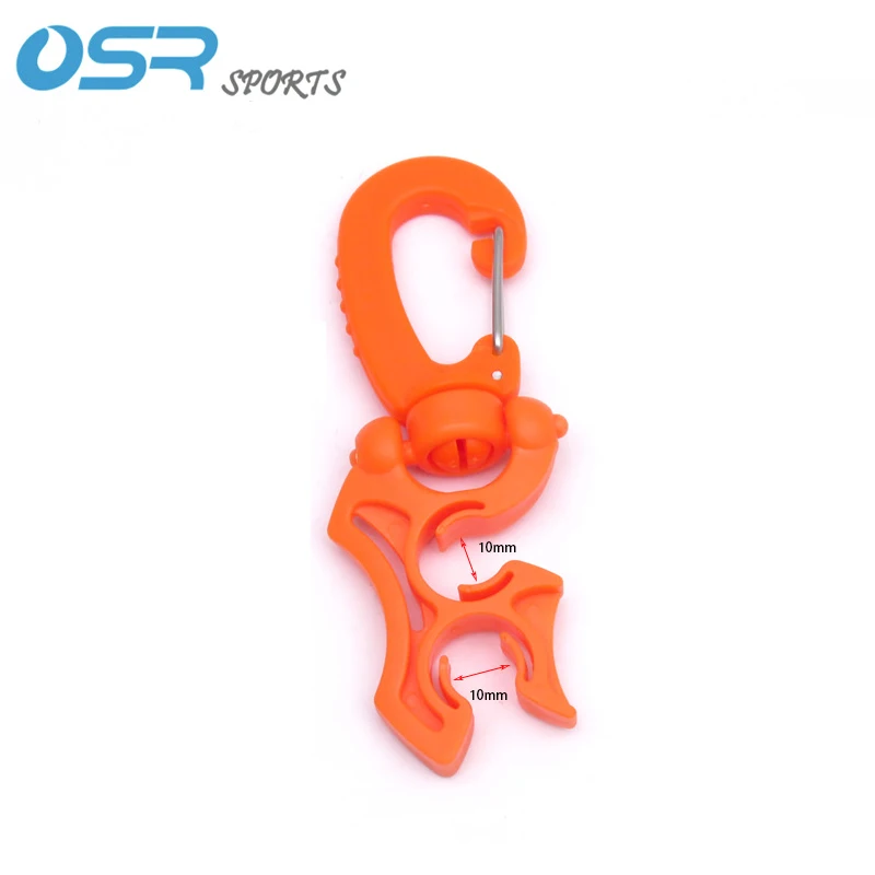 Scuba Diving Regulator Double BCD Hose Holder With Clip Buckle 10x10mm/10x6mm Hook Snorkeling Tools Accessories 5