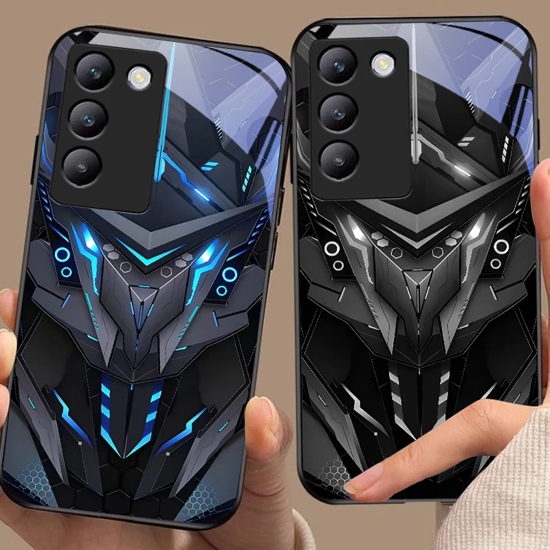 Enhanced Black Tempered Glass Phone Case by Creative Mech