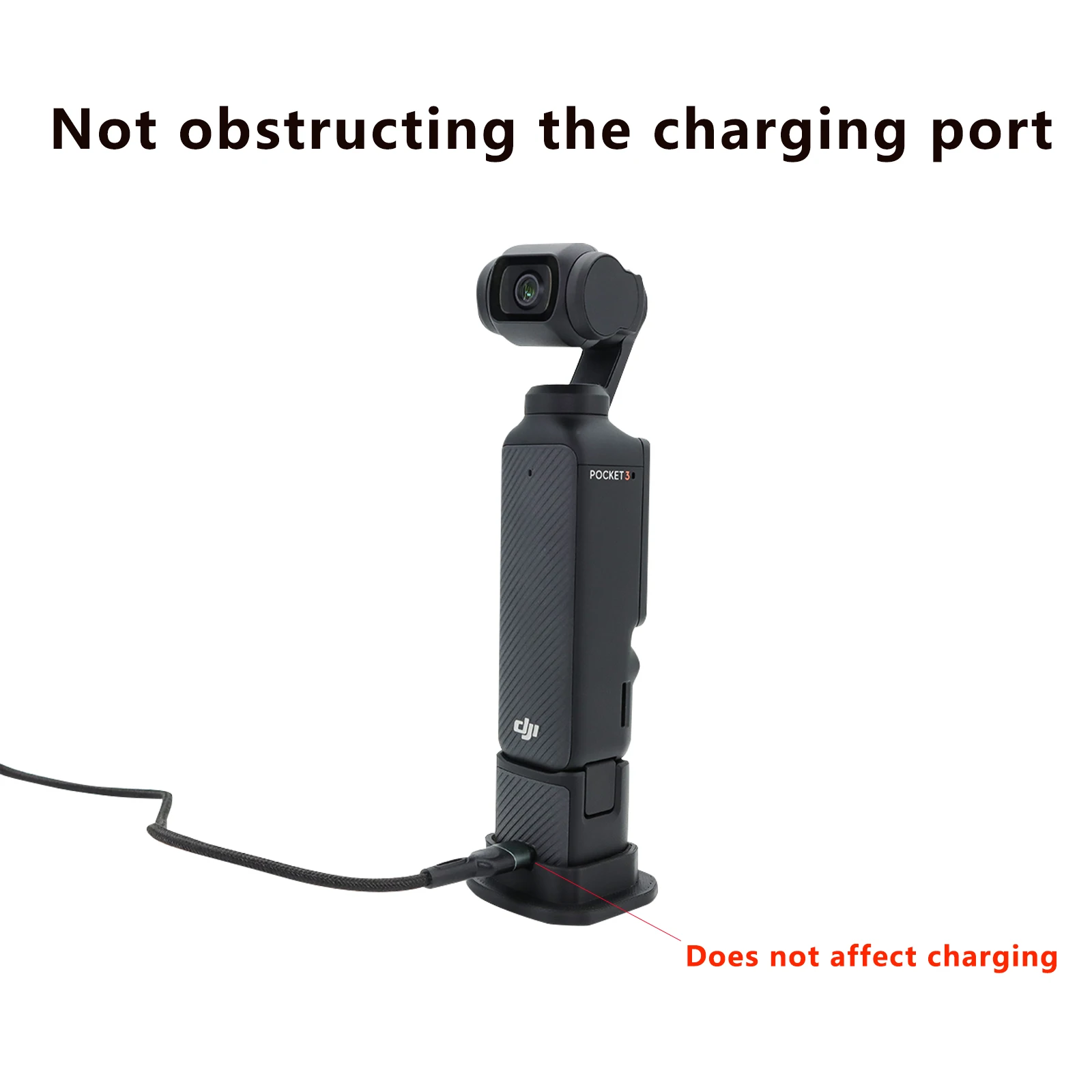 Support de bureau pour DJI Osmo Pocket 3, base de support, adaptateur de  support de caméra à cardan, laisser le port de charge sortir