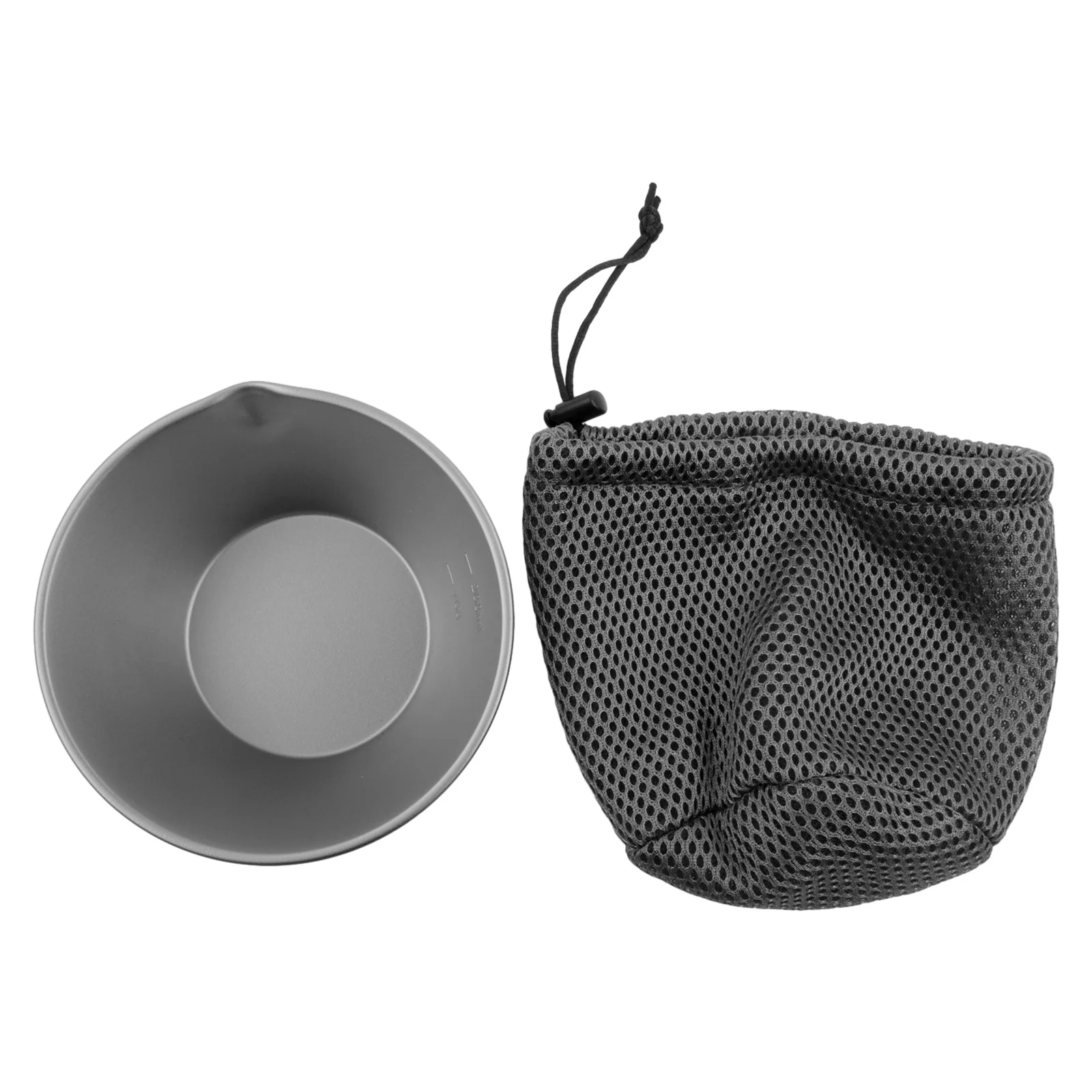 1pc 300/450ml Camping Bowl With Mesh Bag Titanium Sierra Cup Ultra-light Foldable Bowls Pot For Hiking Picnic Outdoor Tableware 4