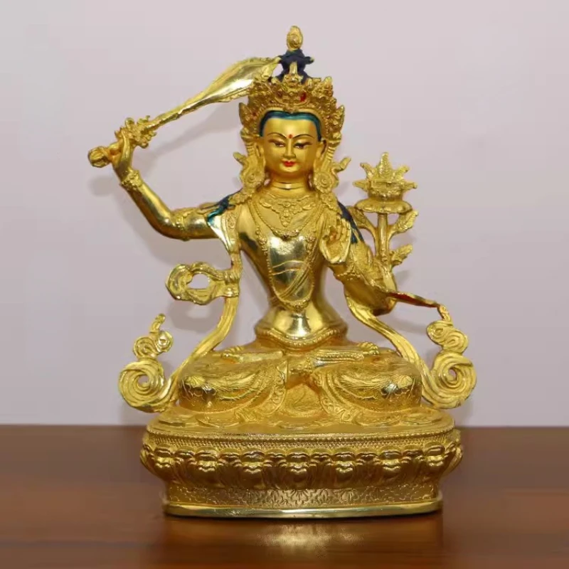 

Статуя Будды Manjushri из чистой меди, настольное украшение